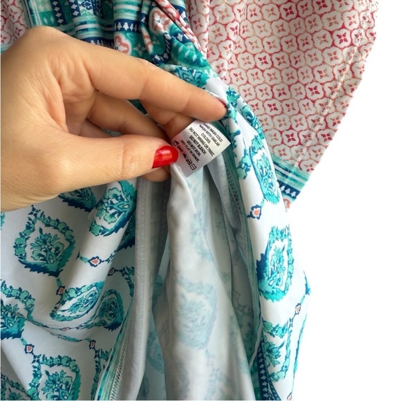 CABANA LIFE Front Waist Tie Printed Cover Up Dress Size XS - Picture 9 of 12